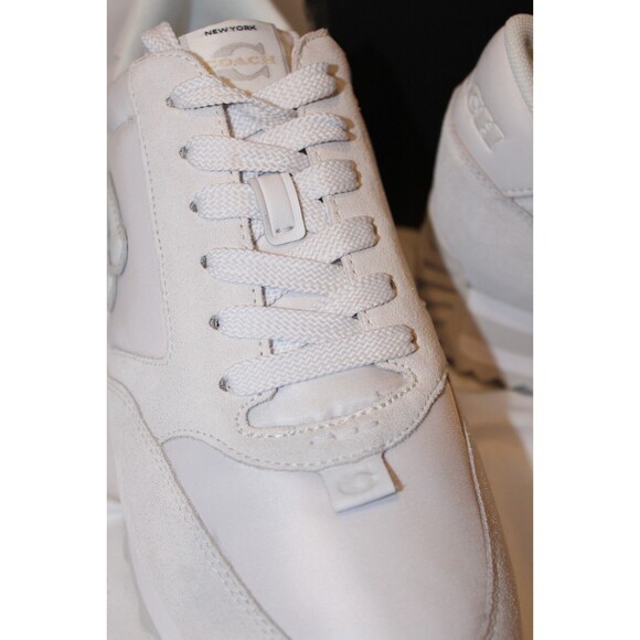 COACH WOMEN'S RUNNER CR965 SIGNATURE LOGO RETRO SNEAKERS WHITE NIB SZ 8.5 $195 - Picture 5 of 9